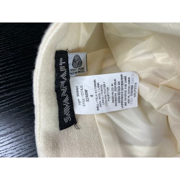 Vintage Savanna Winter White Wool Pencil Skirk - Picture 5 of 10